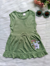 2 Piece Frock Bloomer  set - Striped Jacket (Green)